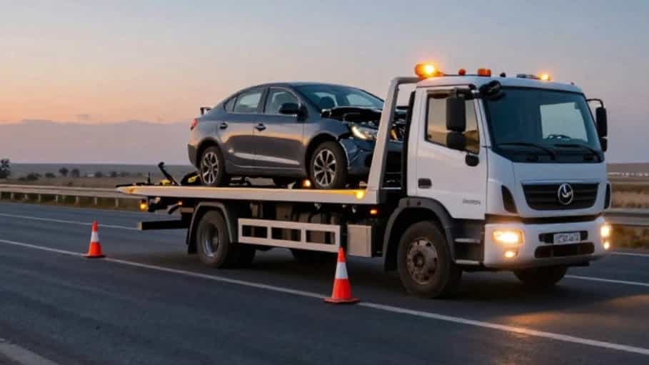 حمل خودروهای تصادفی در باغچه و جاده مشهد